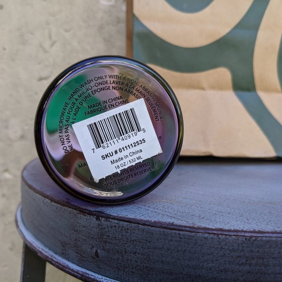 NWT Starbucks Frosted Purple Orange Glass Bottle - Picture 10 of 10